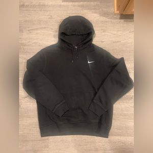 Nike Swoosh Pullover Black Hoodie Size XL